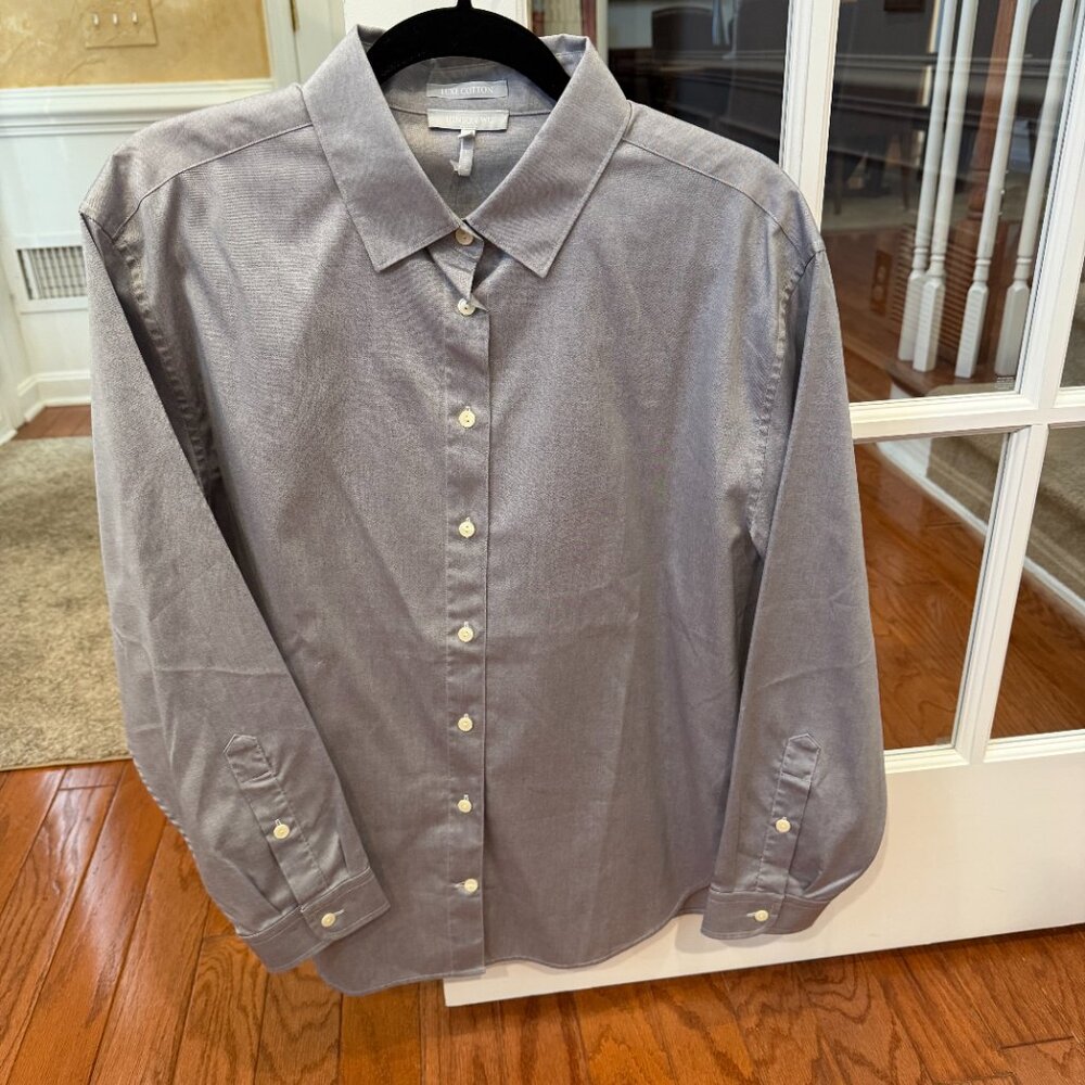 HInson Wu - Long Sleeve Halsey Blouse - Tahitian Pearl - L - NWT